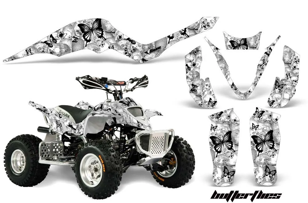 Apex Pro Shark MXR 70 / 90 ATV Graphic Kit - All Years Butterfly Black