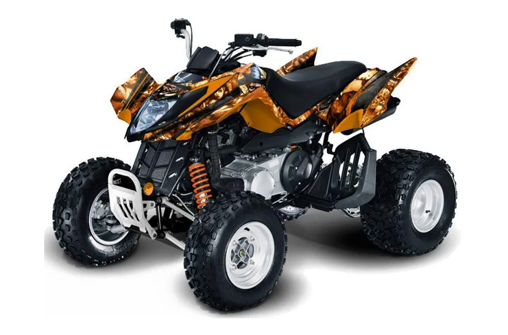 Arctic Cat DVX300 ATV Graphic Kit - All Years Mad Hatter Orange