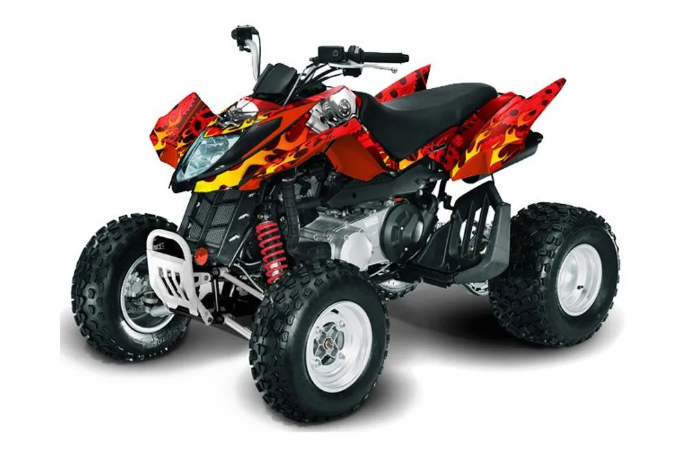 Arctic Cat DVX300 ATV Graphic Kit - All Years Motorhead Red