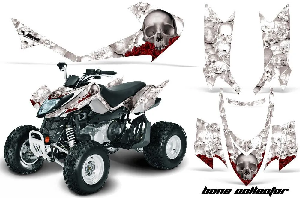 Arctic Cat DVX400 ATV Graphic Kit - All Years Bone Collector White