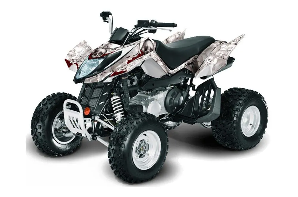 Arctic Cat DVX400 ATV Graphic Kit - All Years Bone Collector White