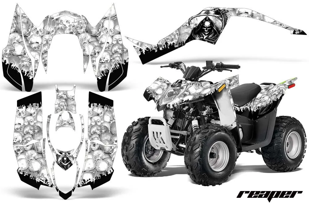 Arctic Cat DVX90 ATV Graphic Kit - 2008-2017 Reaper White