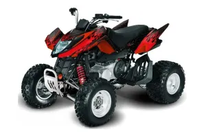 Arctic Cat DVX250 ATV Graphic Kit - All Years Diamond Flame Red