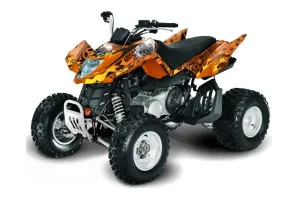 Arctic Cat DVX300 ATV Graphic Kit - All Years Motorhead Orange