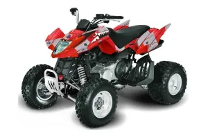 Arctic Cat DVX300 ATV Graphic Kit - All Years P40 Warhawk Red