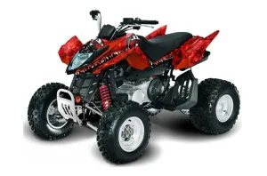 Arctic Cat DVX400 ATV Graphic Kit - All Years Reaper Red