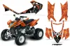 Arctic Cat DVX300 ATV Graphic Kit - All Years Reaper Orange