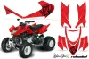 Arctic Cat DVX300 ATV Graphic Kit - All Years Silver Star - Reloaded Black