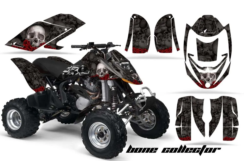 Can Am Bombardier DS650 ATV Graphic Kit - 2000-2007 Bone Collector Black