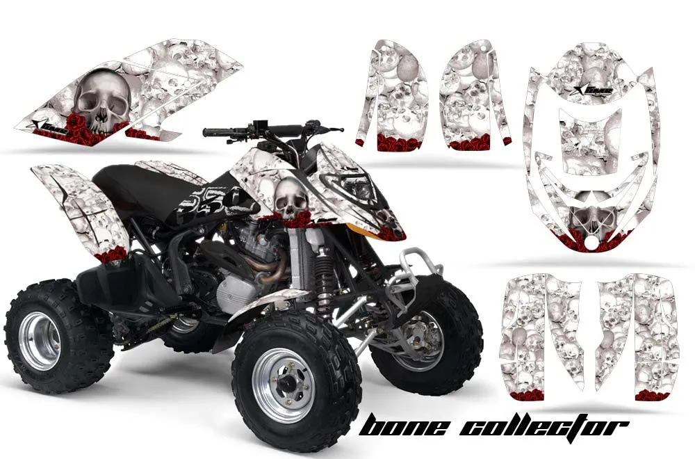 Can Am Bombardier DS650 ATV Graphic Kit - 2000-2007 Bone Collector White