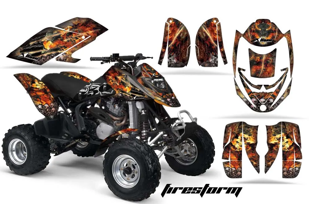 Can Am Bombardier DS650 ATV Graphic Kit - 2000-2007 Firestorm Black