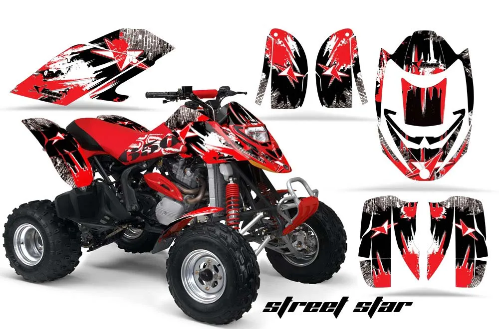 Can Am Bombardier DS650 ATV Graphic Kit - 2000-2007 Street Star Red