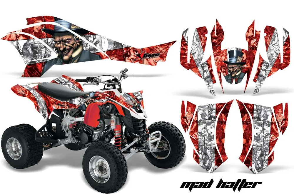 Can Am DS450 / DS450X EFI ATV Graphic Kit - 2008-2016 Mad Hatter White