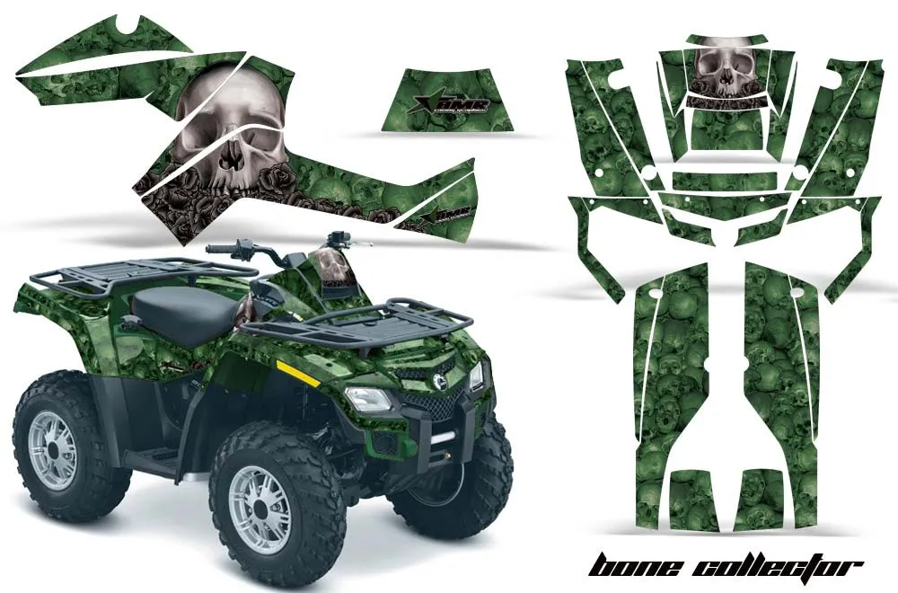 Can Am Outlander EFI 500 / 650 / 800 / 1000 ATV Graphic Kit - 2006-2011 Bone Collector Green
