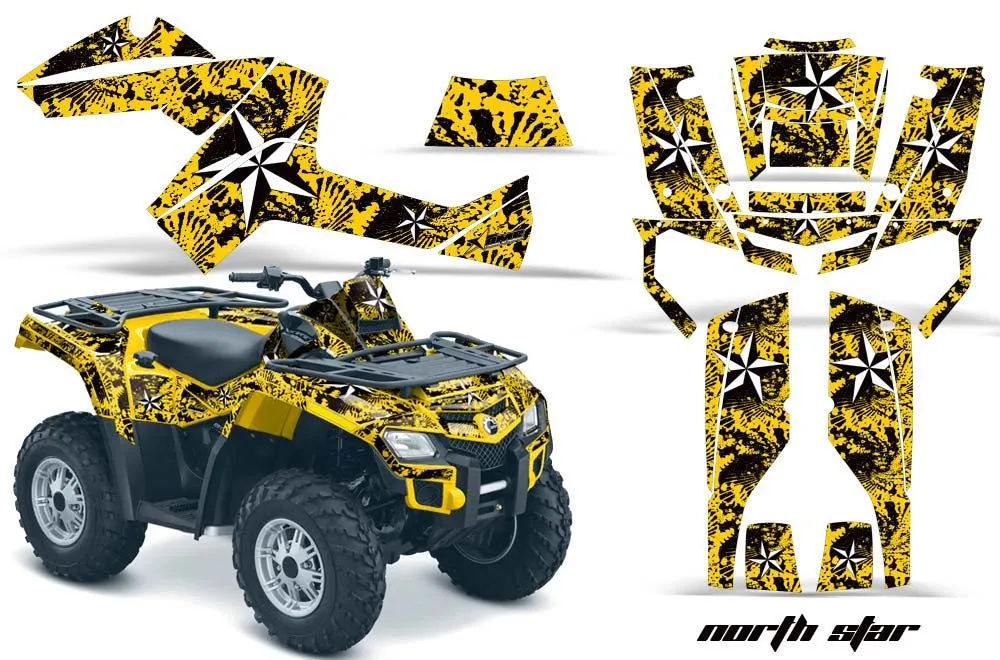 Can Am Outlander EFI 500 / 650 / 800 / 1000 ATV Graphic Kit - 2006-2011 North Star Yellow