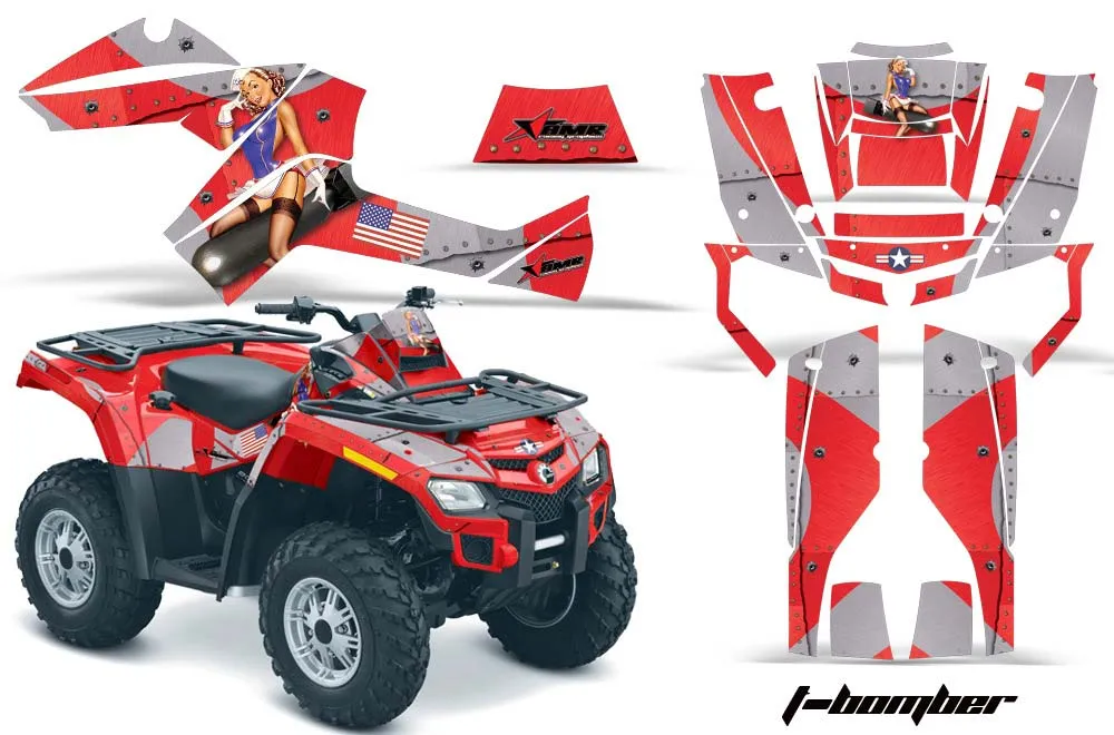 Can Am Outlander EFI 500 / 650 / 800 / 1000 ATV Graphic Kit - 2006-2011 T Bomber Red