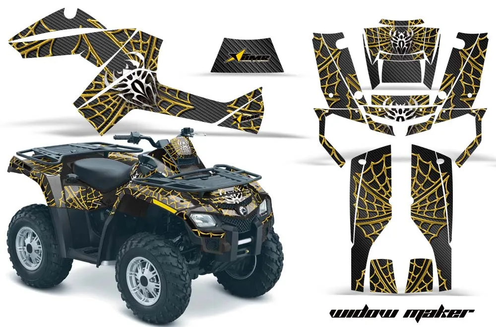 Can Am Outlander EFI 500 / 650 / 800 / 1000 ATV Graphic Kit - 2006-2011 Widow Maker Yellow