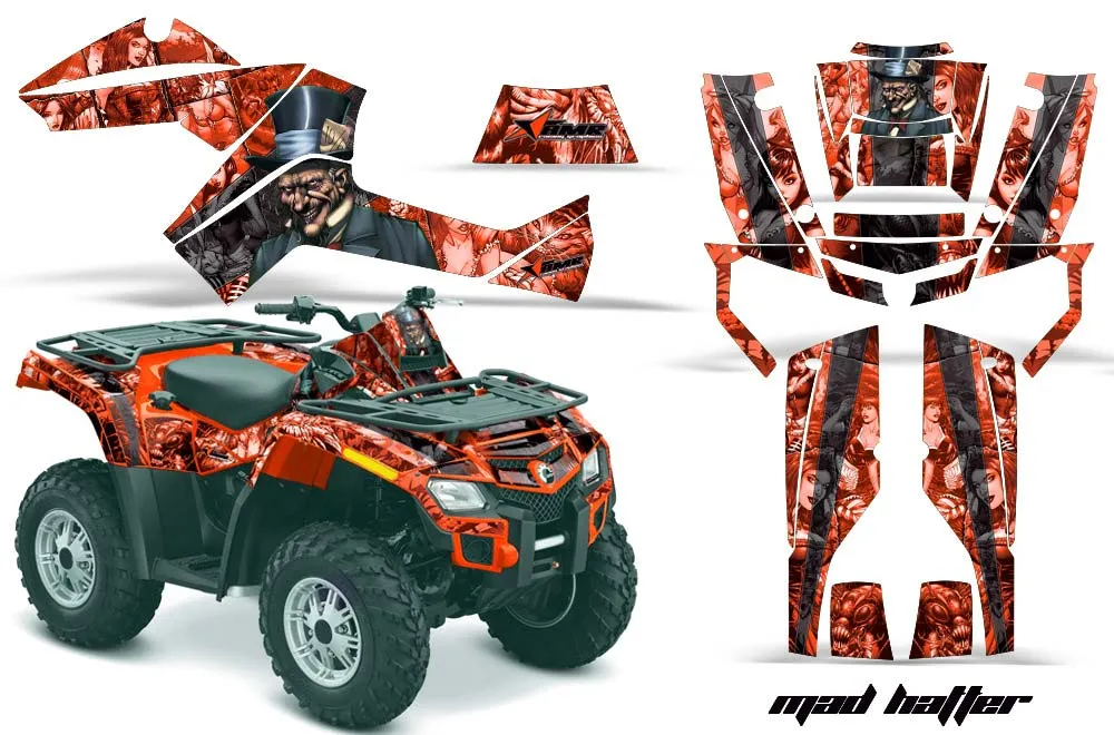 Can Am Outlander EFI 500 / 650 ATV Graphic Kit - 2012-2015 Mad Hatter Red