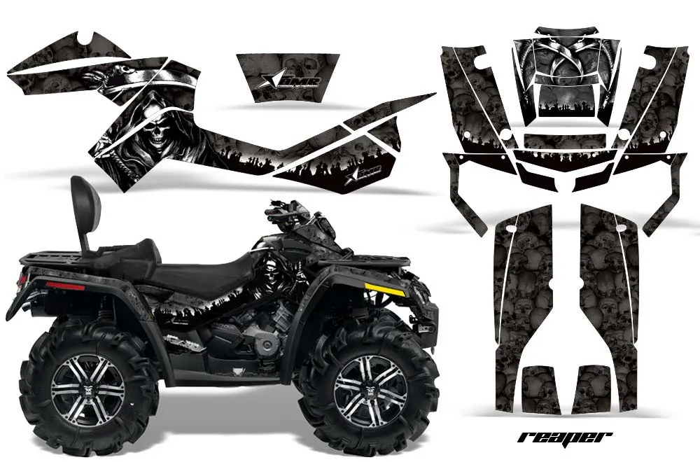 Can Am Outlander MAX 500 / 650 / 800 ATV Graphic Kit - 2006-2012 Reaper Black
