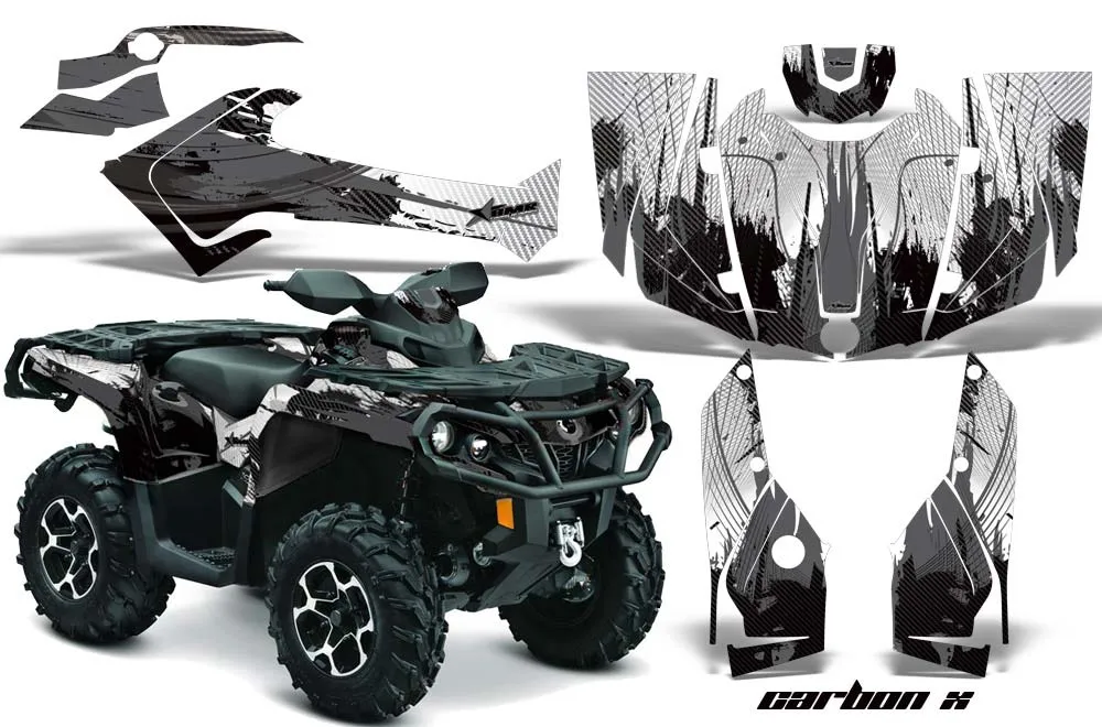 Can Am Outlander XMR / MAX / XT ATV Graphic Kit - 2006-2011 Carbon X Black
