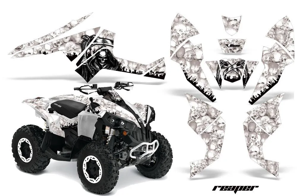 Can Am Renegade 500x/r / 800x/r ATV Graphic Kit - All Years Reaper White