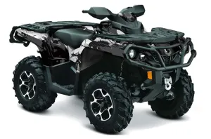 Can Am Outlander 500 / 650 / 800 / 800R / 1000 XT-P ATV Graphic Kit - 2013-2016 Carbon X Black