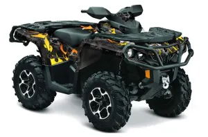 Can Am Outlander 500 / 650 / 800 / 800R / 1000 XT-P ATV Graphic Kit - 2013-2016 Motorhead Black
