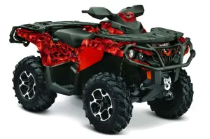 Can Am Outlander XMR / MAX / XT ATV Graphic Kit - 2006-2011 Bone Collector Red