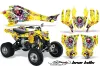 Can Am DS450 / DS450X EFI ATV Graphic Kit - 2008-2016 Ed Hardy - Love Kills Yellow
