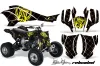 Can Am DS450 / DS450X EFI ATV Graphic Kit - 2008-2016 Silver Star - Reloaded Yellow