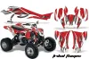 Can Am DS450 / DS450X EFI ATV Graphic Kit - 2008-2016 Tribal Flames White