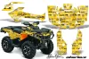 Can Am Outlander 500 / 650 / 800 / 800R / 1000 XT-P ATV Graphic Kit - 2013-2016 Silver Star - -Silverhaze Yellow
