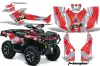 Can Am Outlander 500 / 650 / 800 / 800R / 1000 XT-P ATV Graphic Kit - 2013-2016 T Bomber Red