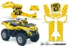 Can Am Outlander EFI 500 / 650 / 800 / 1000 ATV Graphic Kit - 2006-2011 Silver Star - Reloaded Yellow