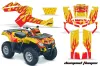 Can Am Outlander EFI 500 / 650 ATV Graphic Kit - 2012-2015 Diamond Flames Red