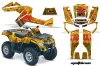 Can Am Outlander EFI 500 / 650 ATV Graphic Kit - 2012-2015 Meltdown Red