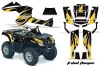 Can Am Outlander EFI 500 / 650 ATV Graphic Kit - 2012-2015 Tribal Flames Yellow