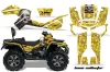 Can Am Outlander MAX 500 / 650 / 800 ATV Graphic Kit - 2006-2012 Bone Collector Yellow