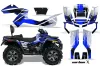 Can Am Outlander MAX 500 / 650 / 800 ATV Graphic Kit - 2006-2012 Carbon X Blue