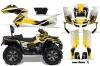 Can Am Outlander MAX 500 / 650 / 800 ATV Graphic Kit - 2006-2012 Carbon X Yellow