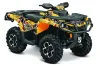 Can Am Outlander XMR / MAX / XT ATV Graphic Kit - 2006-2011 Ed Hardy - Love Kills Yellow