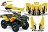 Can Am Outlander XT / DPS / SST ATV Graphic Kit - 2013-2016 Tribal Flame Yellow