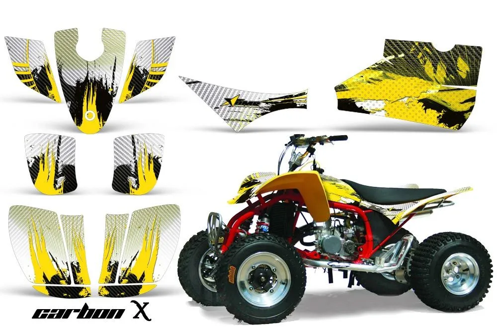 Cobra ECX 50 / 70 / 80 ATV Graphic Kit - All Years Carbon X Yellow