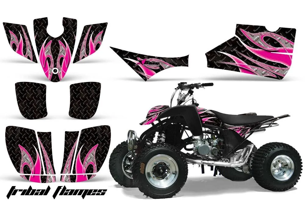 Cobra ECX 50 / 70 / 80 ATV Graphic Kit - All Years Tribal Flames Pink
