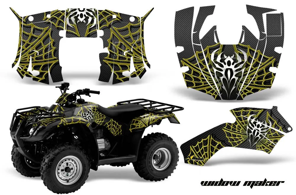 Honda Recon ES Fourtrax ATV Graphic Kit - 2005-2018 Widow Maker Yellow