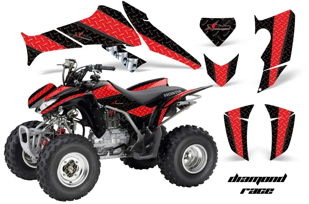 Honda TRX 250EX / 250R / 250X ATV Graphic Kit - 2006-2024 Diamond Race Red