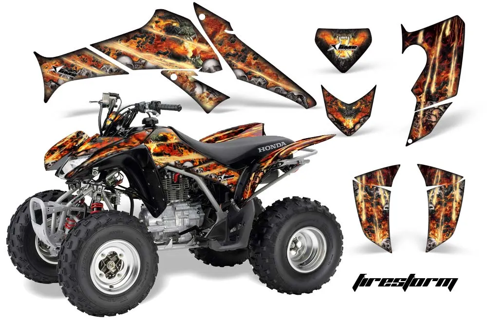 Honda TRX 250EX / 250R / 250X ATV Graphic Kit - 2006-2024 Firestorm Black