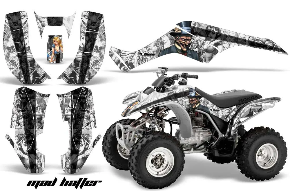 Honda TRX 250EX / 250X ATV Graphic Kit - 2002-2005 Mad Hatter White