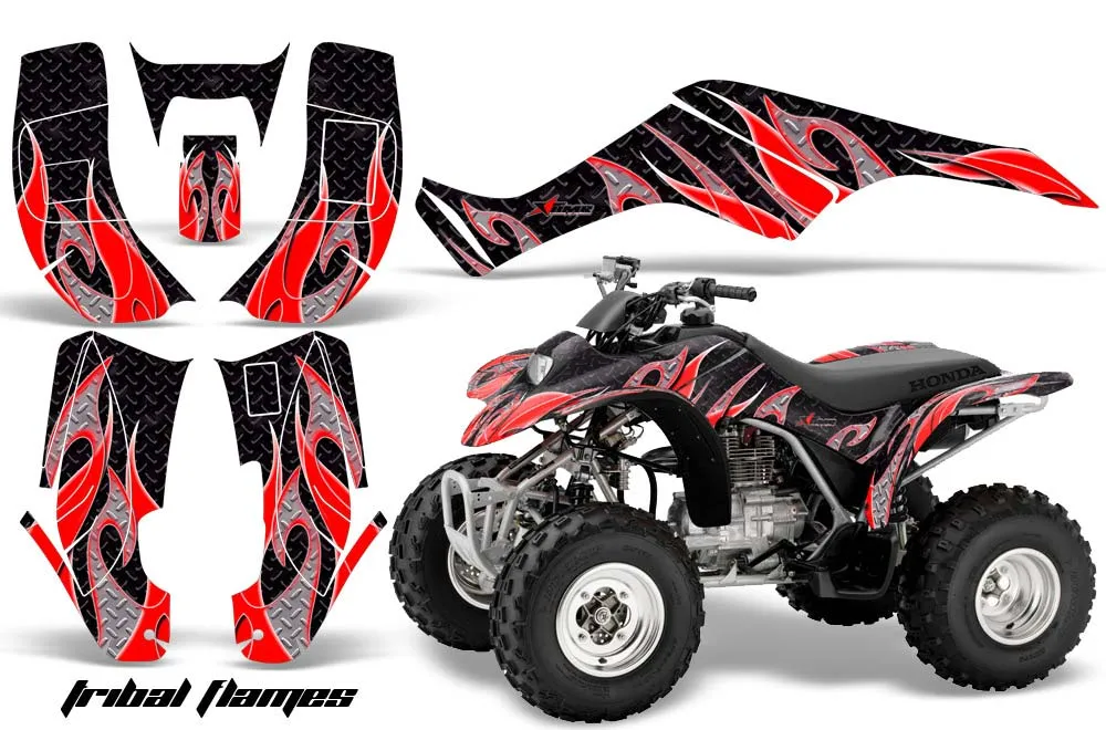 Honda TRX 250EX / 250X ATV Graphic Kit - 2002-2005 Tribal Flames Red