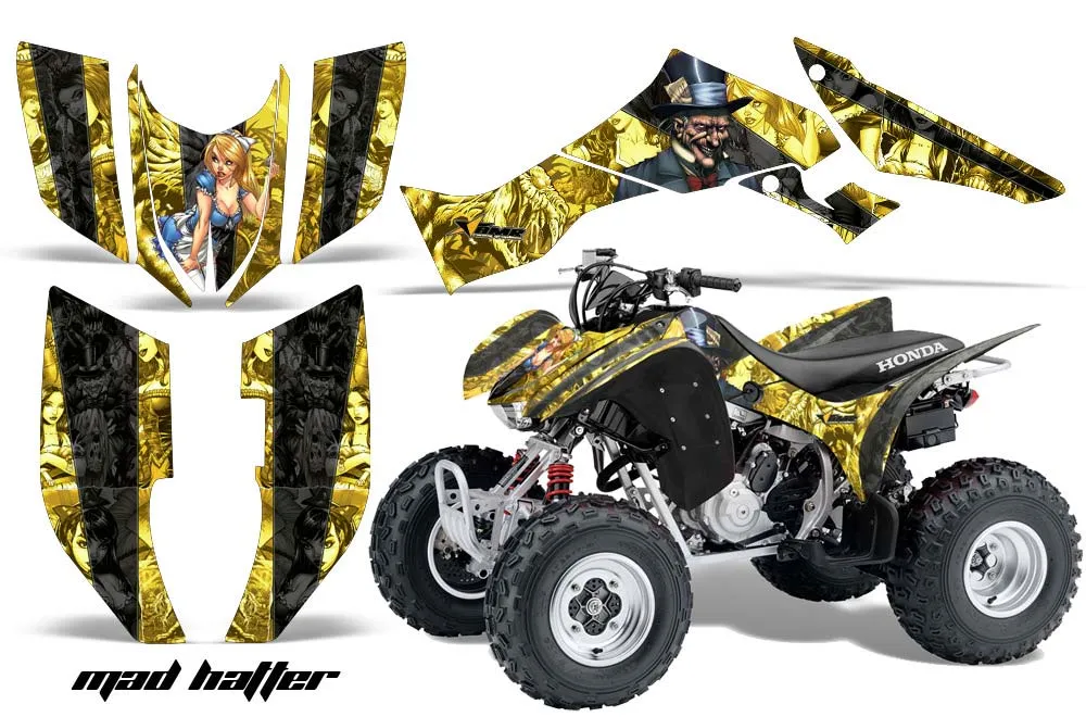 Honda TRX 300EX ATV Graphic Kit - 2007-2013 Mad Hatter Yellow